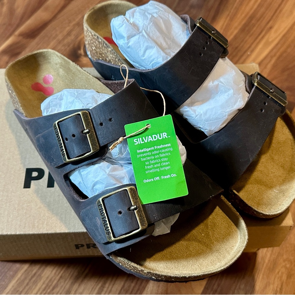 Brown Leather Protalus Sandals NWT